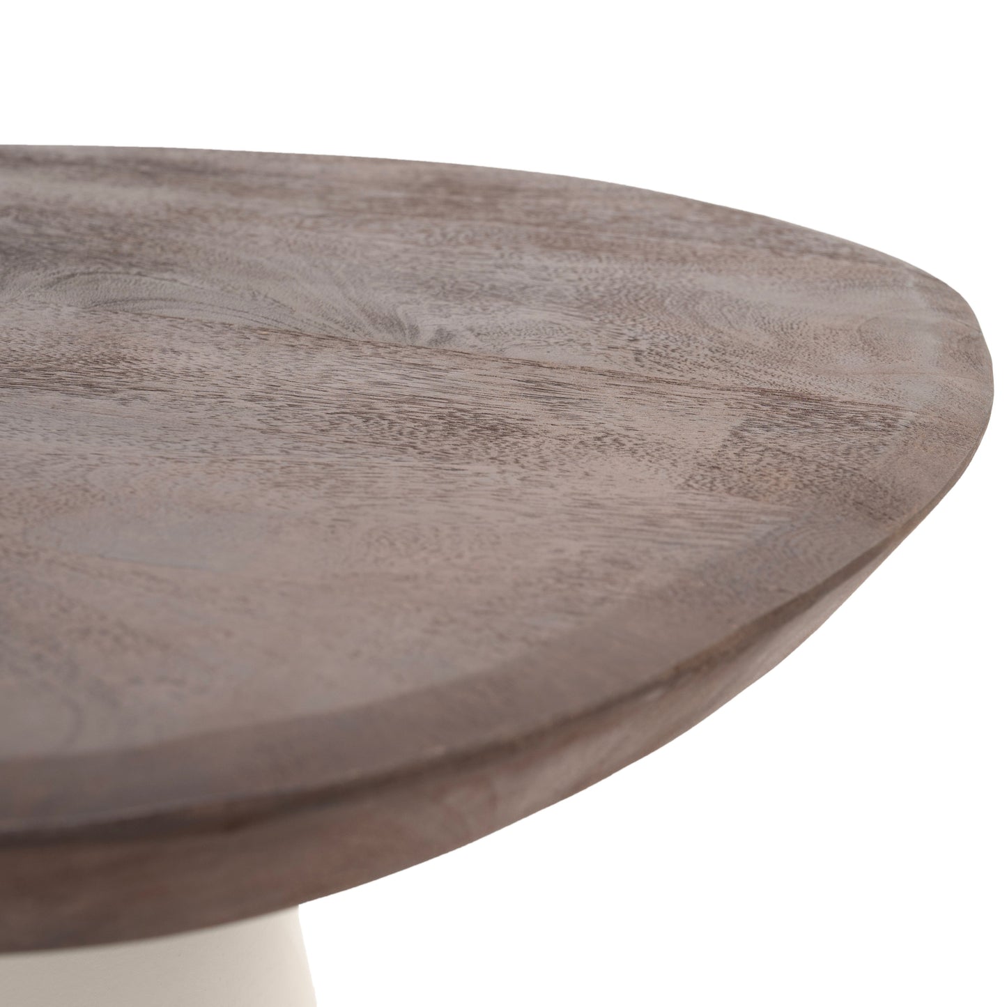 Two tone walnut and cream coffee table