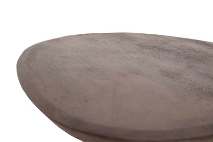 Two tone walnut and cream coffee table