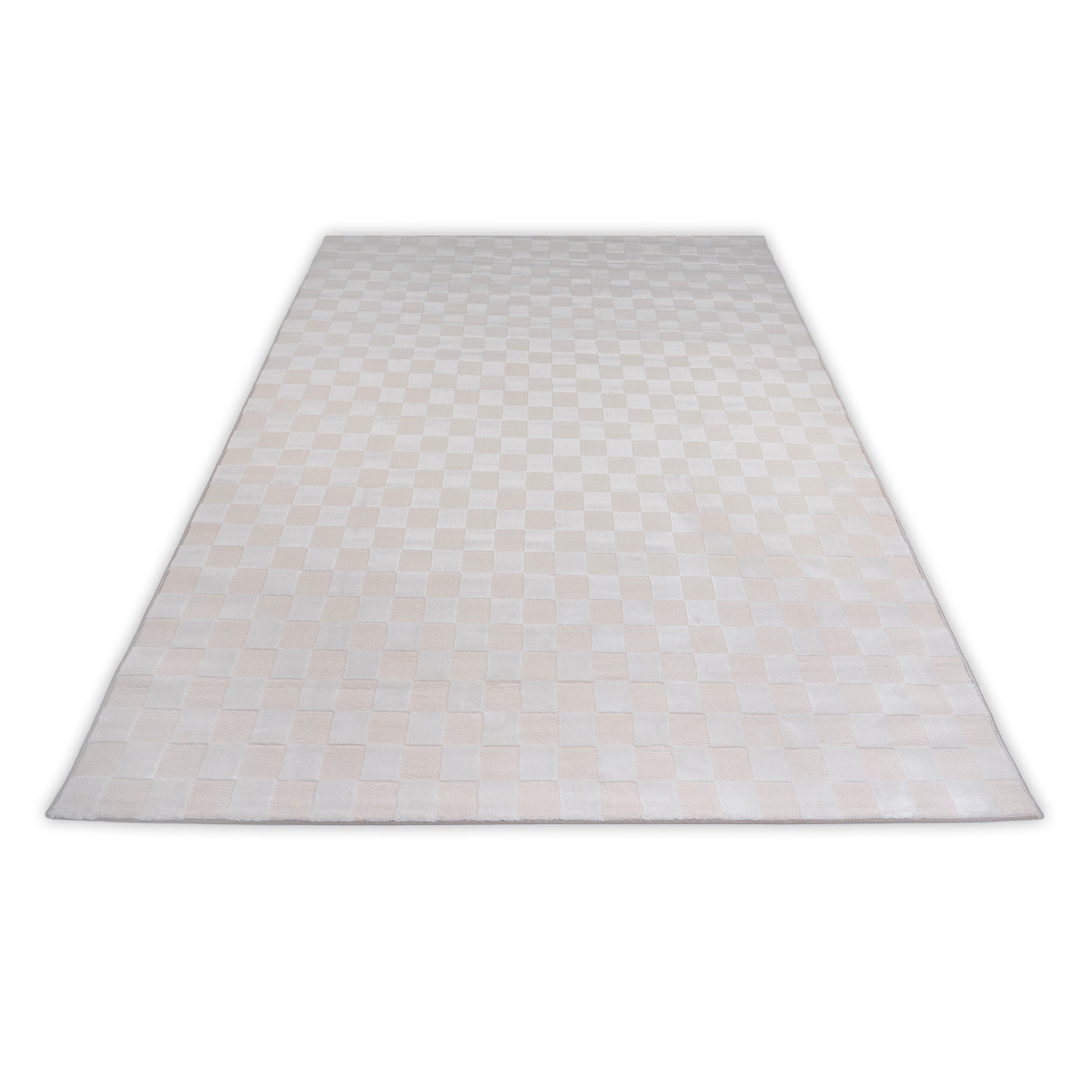 Pink and cream large rug