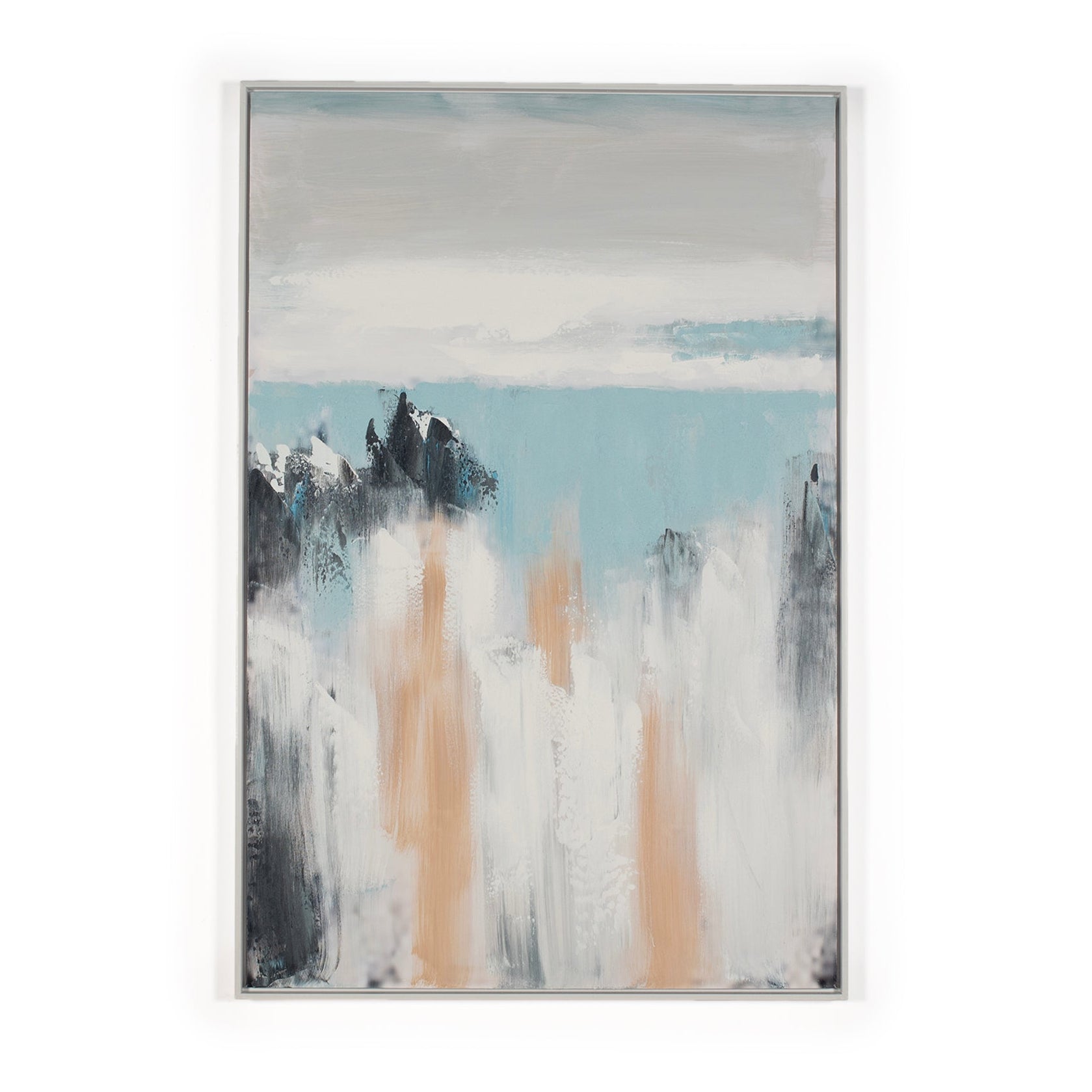 abstract blue wall art