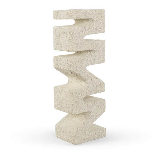 Beige zig zag decorative object