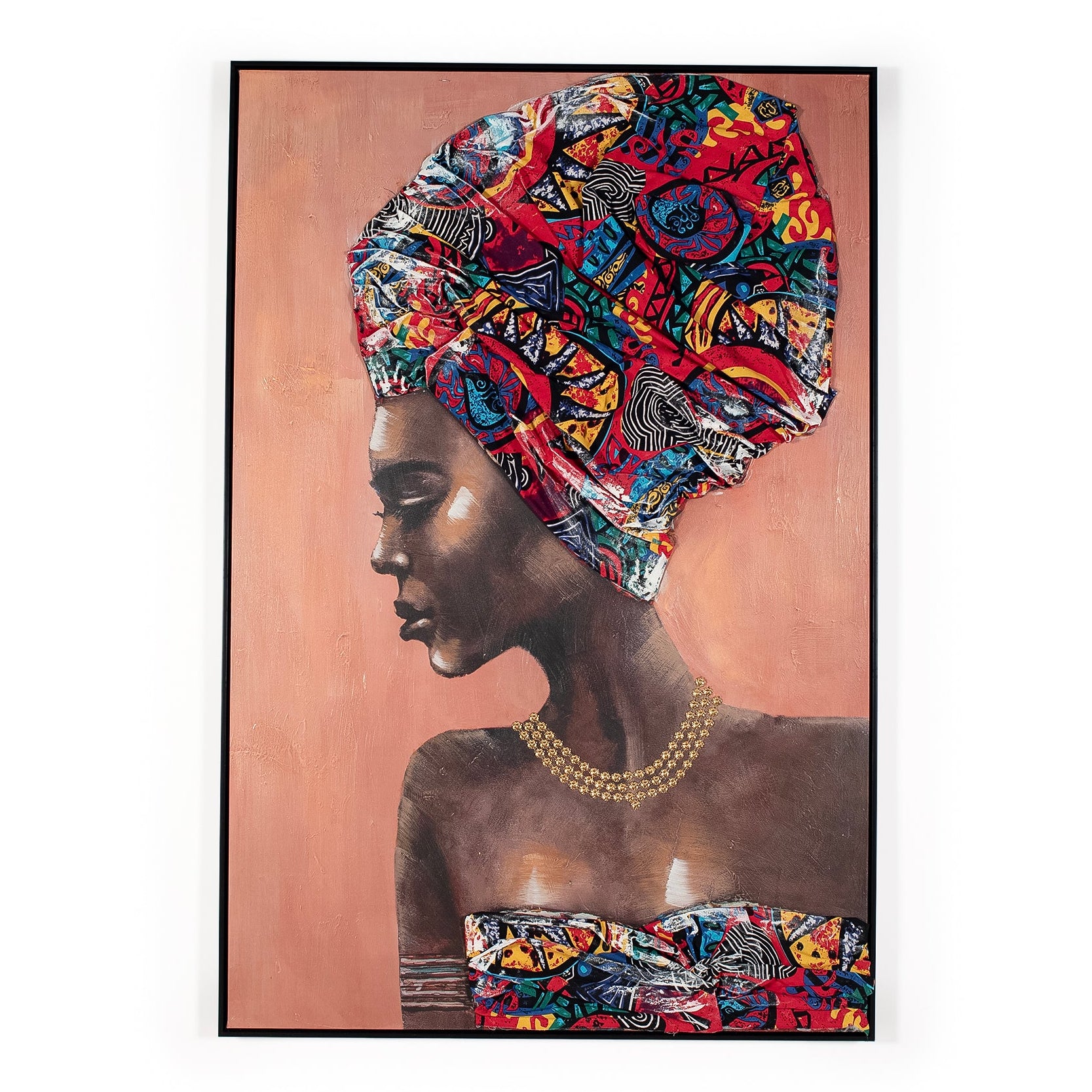 African inspired 3D women artwork