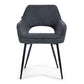 Bristol dining chair in grey front view
