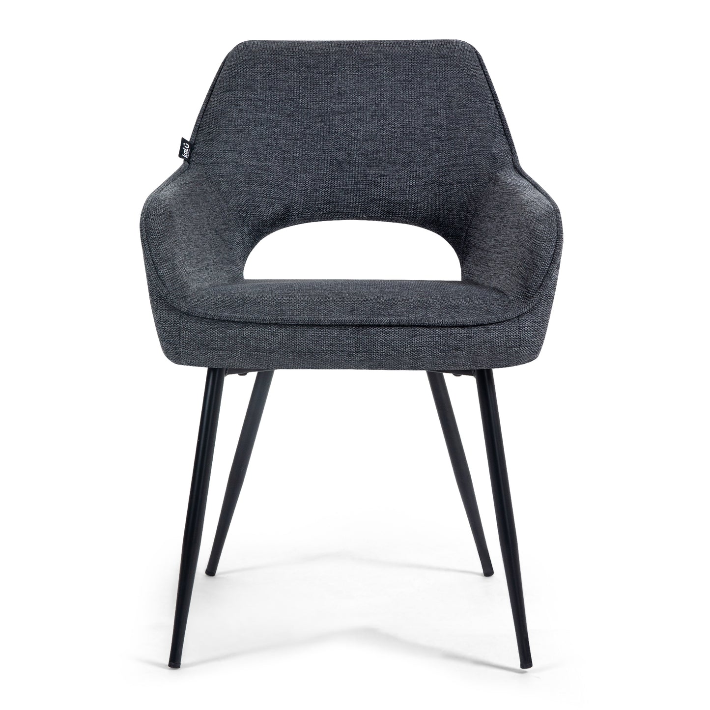 Bristol dining chair in grey front view
