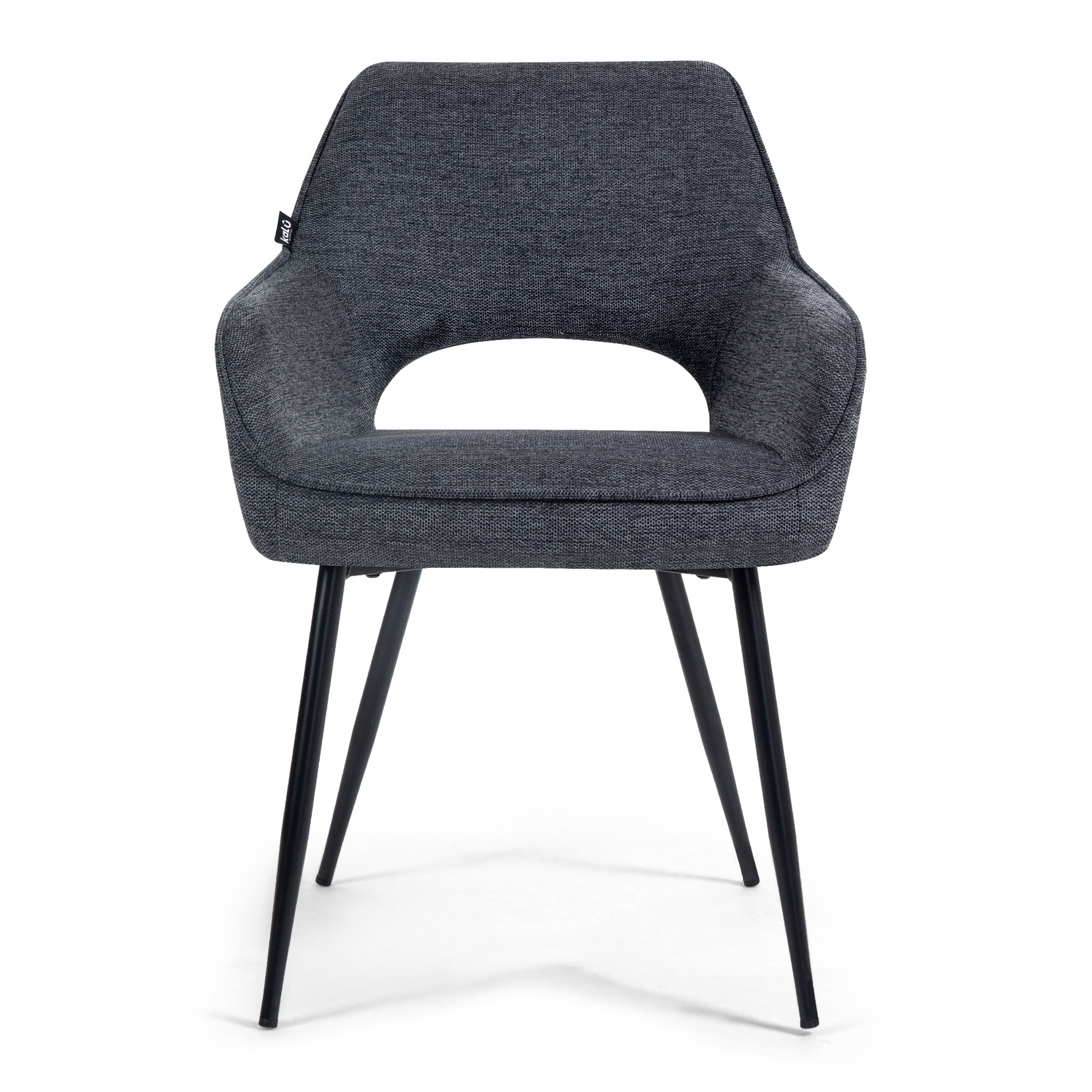 Bristol dining chair in grey front view
