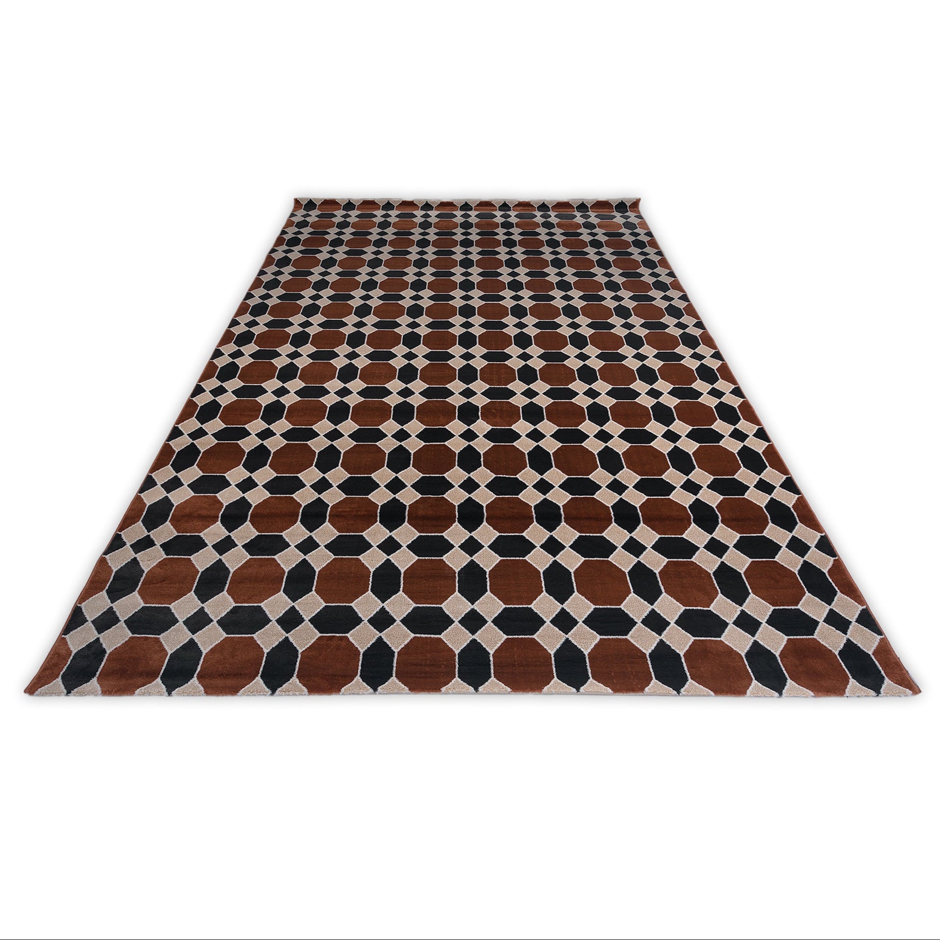 Modern orange contemprioary rug