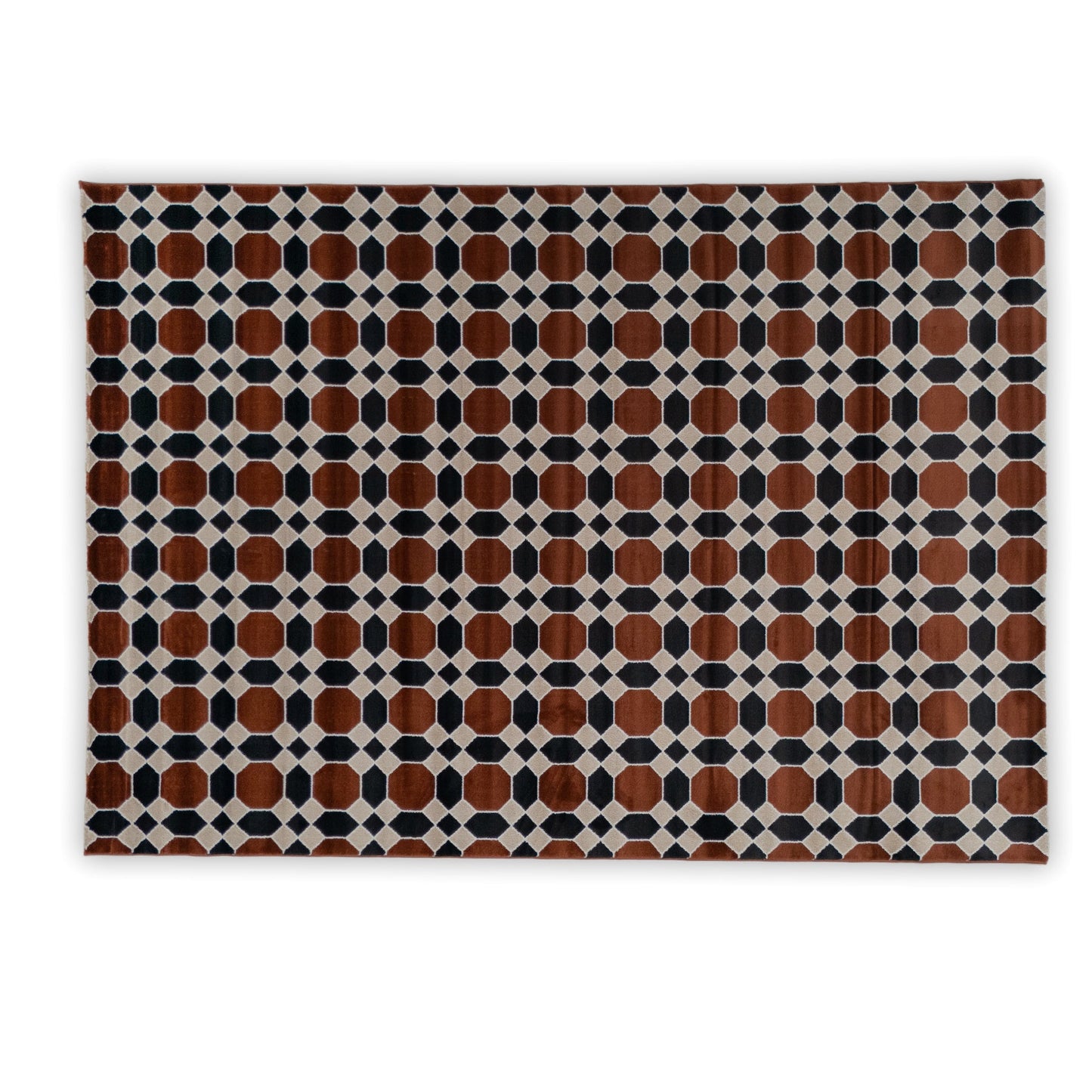 Modern orange contemprioary rug