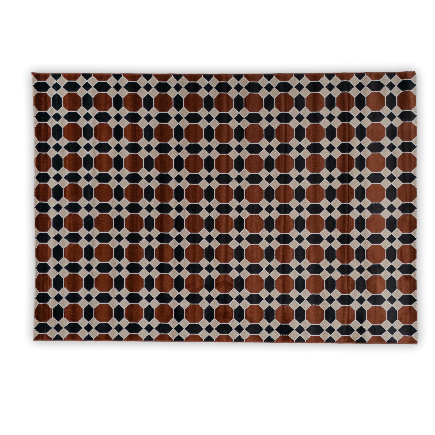 Modern orange contemprioary rug