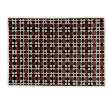 Modern orange contemprioary rug