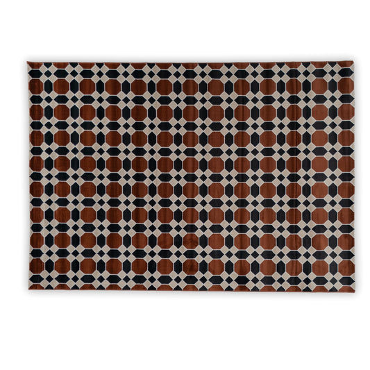 Modern orange contemprioary rug