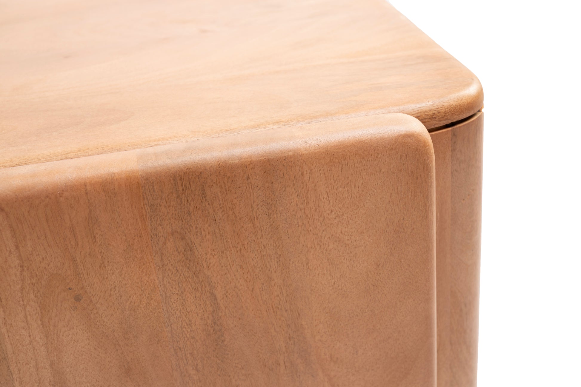 Natural wood bedside table