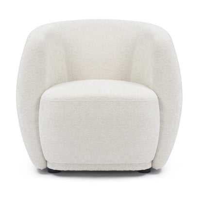 Celine armchair in white with a minimalist silhouette

