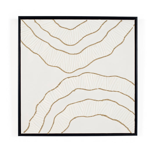white and gold artwork