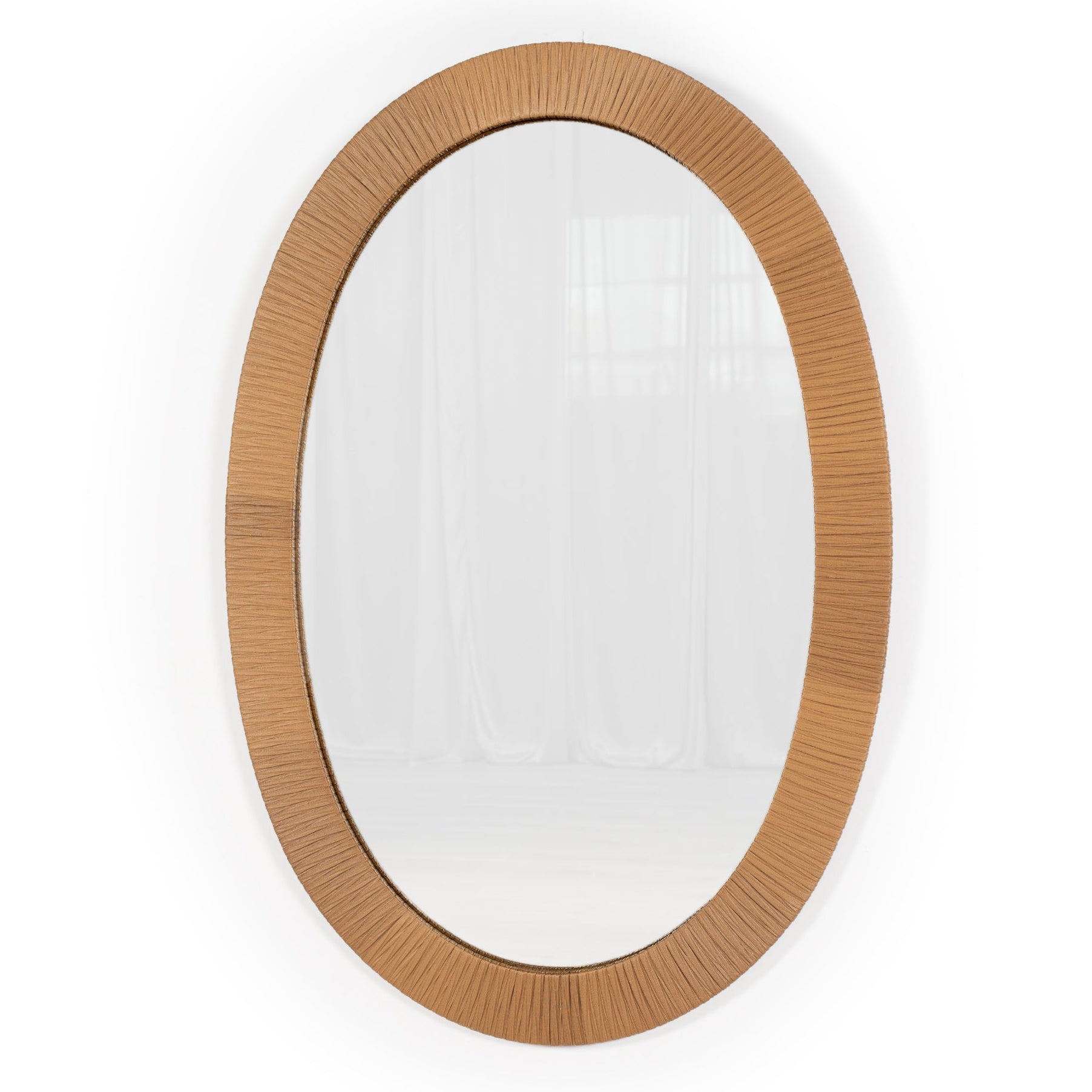 Bamboo wall mirror