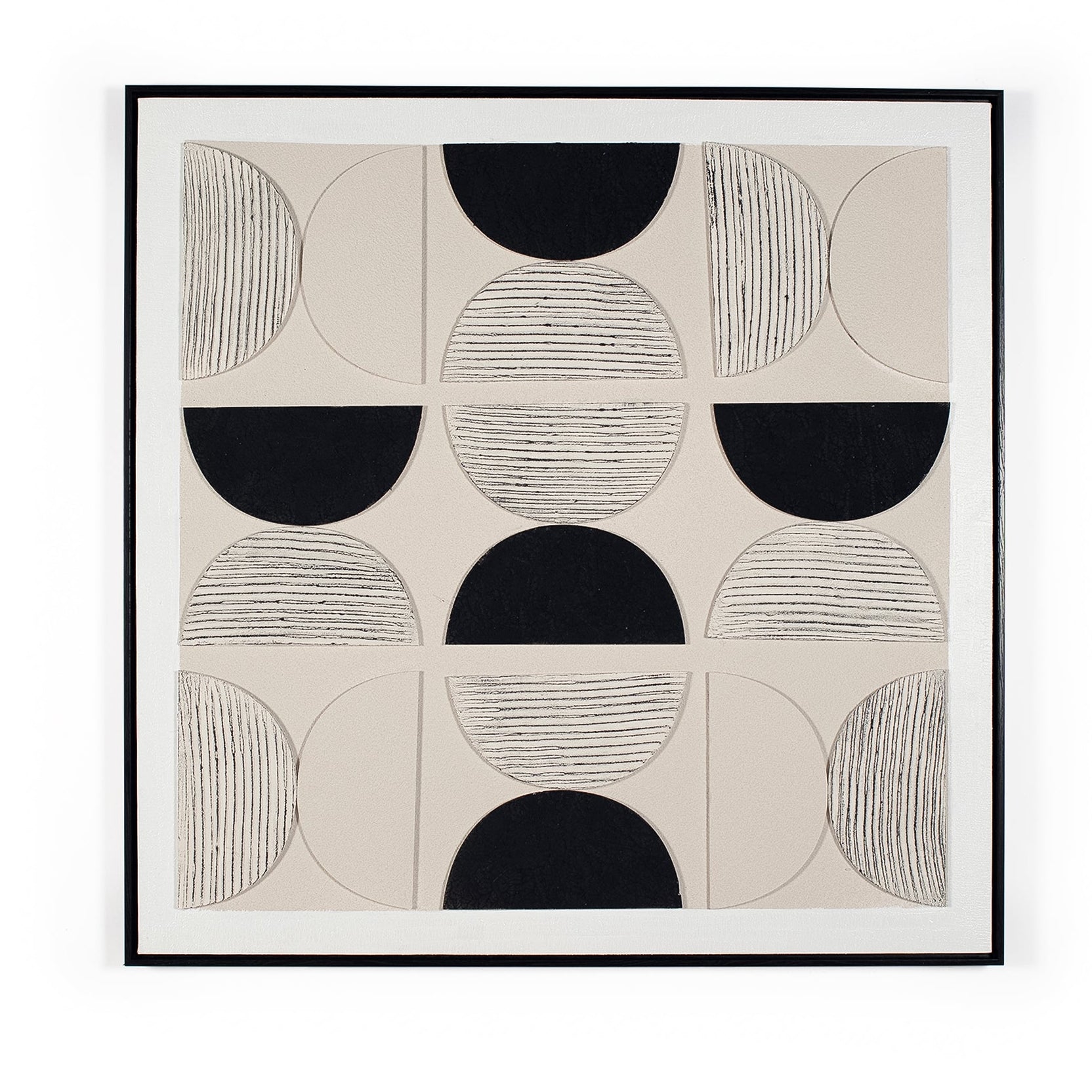 3D black and taupe artwork