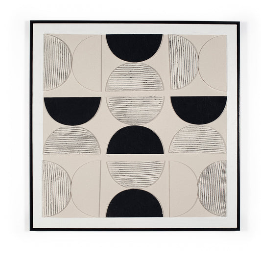 3D black and taupe artwork