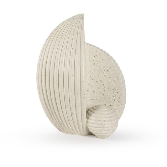 Modern sand beige sculptural decor piece