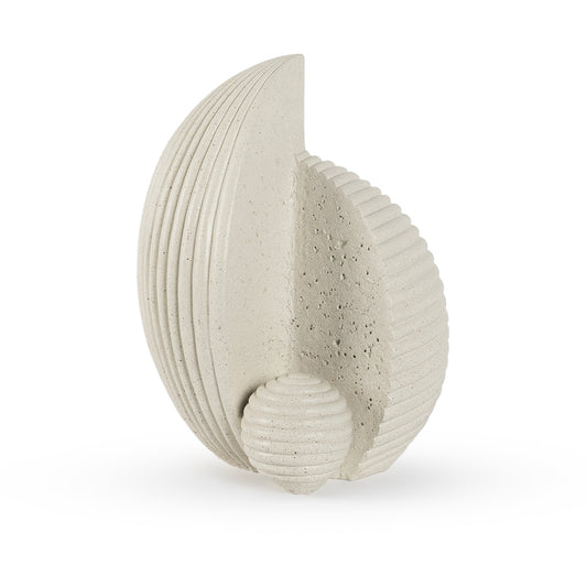 Modern sand beige sculptural decor piece