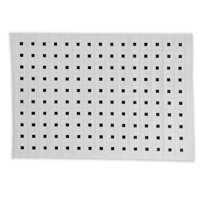 Large Checkered Black And White Rug