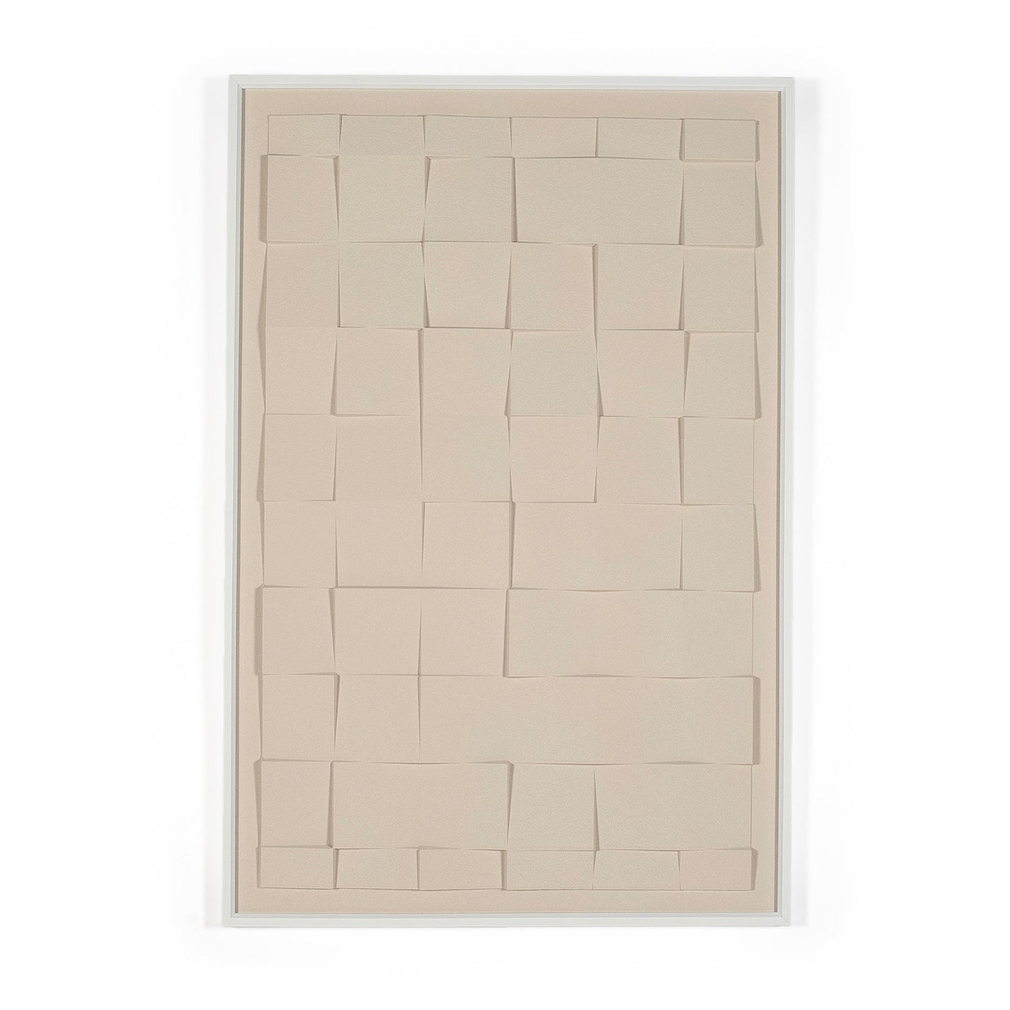 Beige textured wall art
