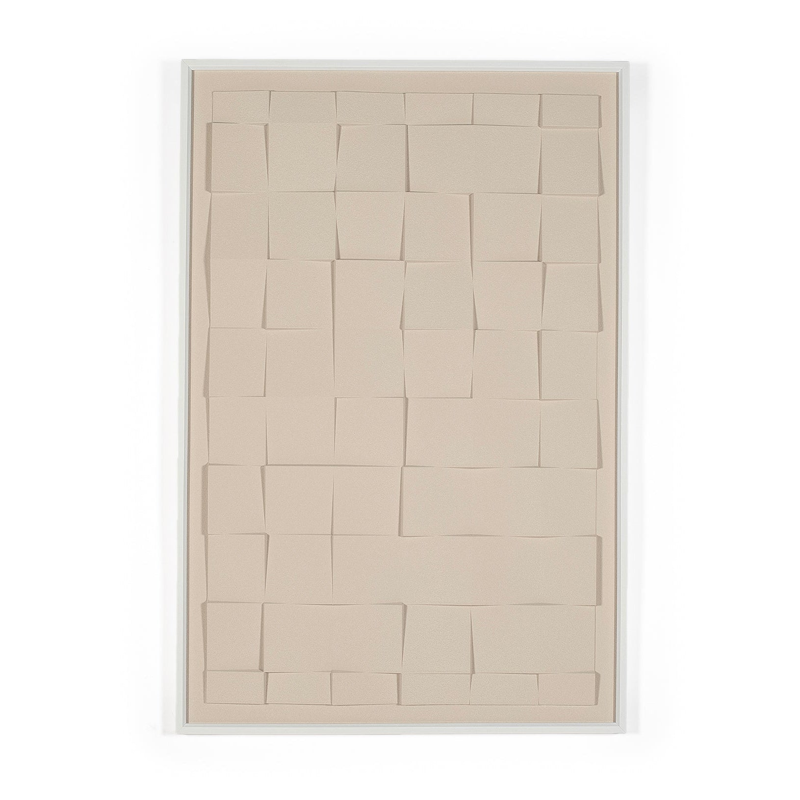 Beige textured wall art
