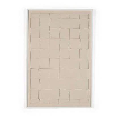 Beige textured wall art