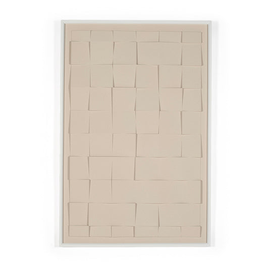 Beige textured wall art