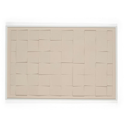 Beige textured wall art
