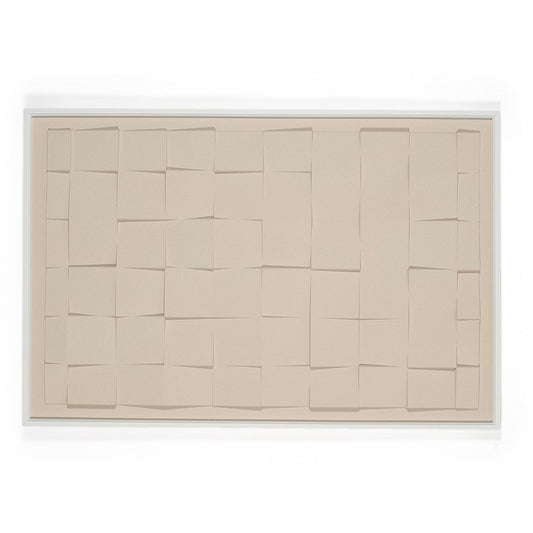 Beige textured wall art