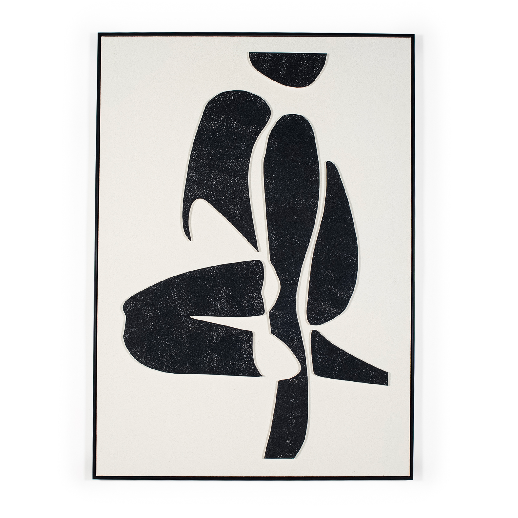 Hugo Modern Wall Art |3D Abstract Person |Cream & Black | 140 x 100 CM ...
