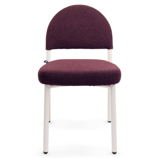 Deep Plum Dining Chair With Cream Frame