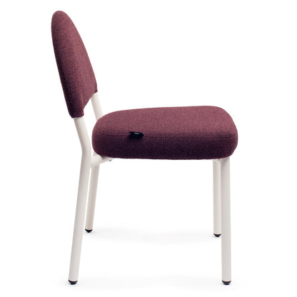 Deep Plum Dining Chair With Cream Frame