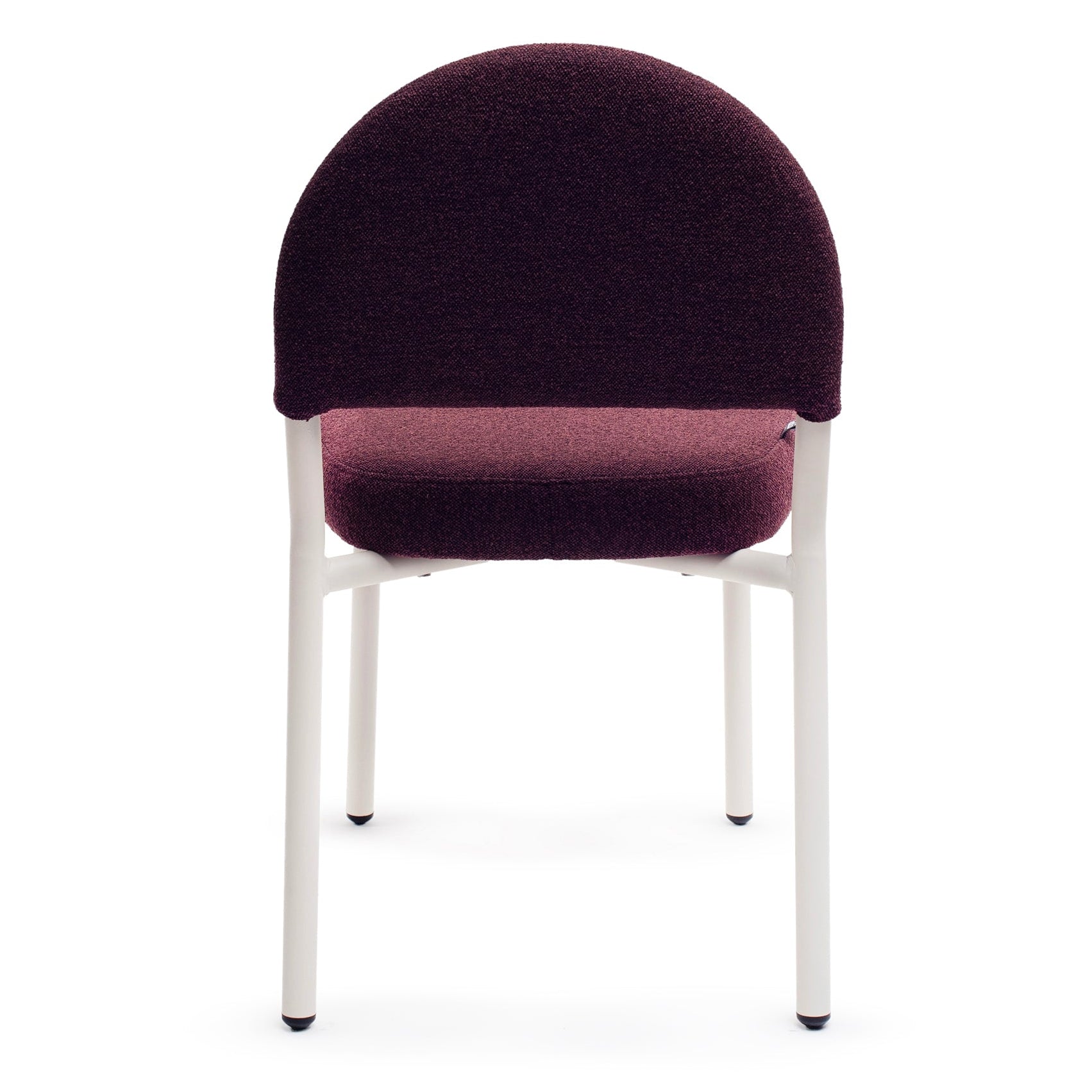 Deep Plum Dining Chair With Cream Frame