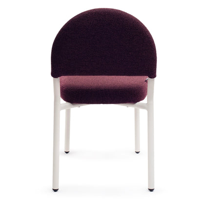 Deep Plum Dining Chair With Cream Frame