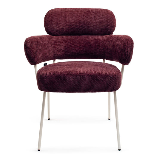 Merlot Dining Chair With Cream Frame