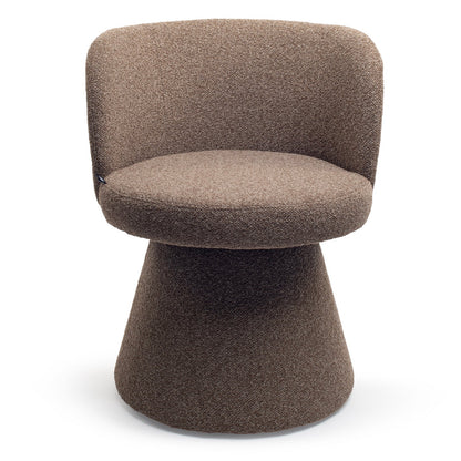 Earth Brown Fabric Dining Chair 