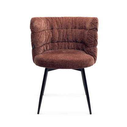 Bronte Chenille Cognac Dining Chair 