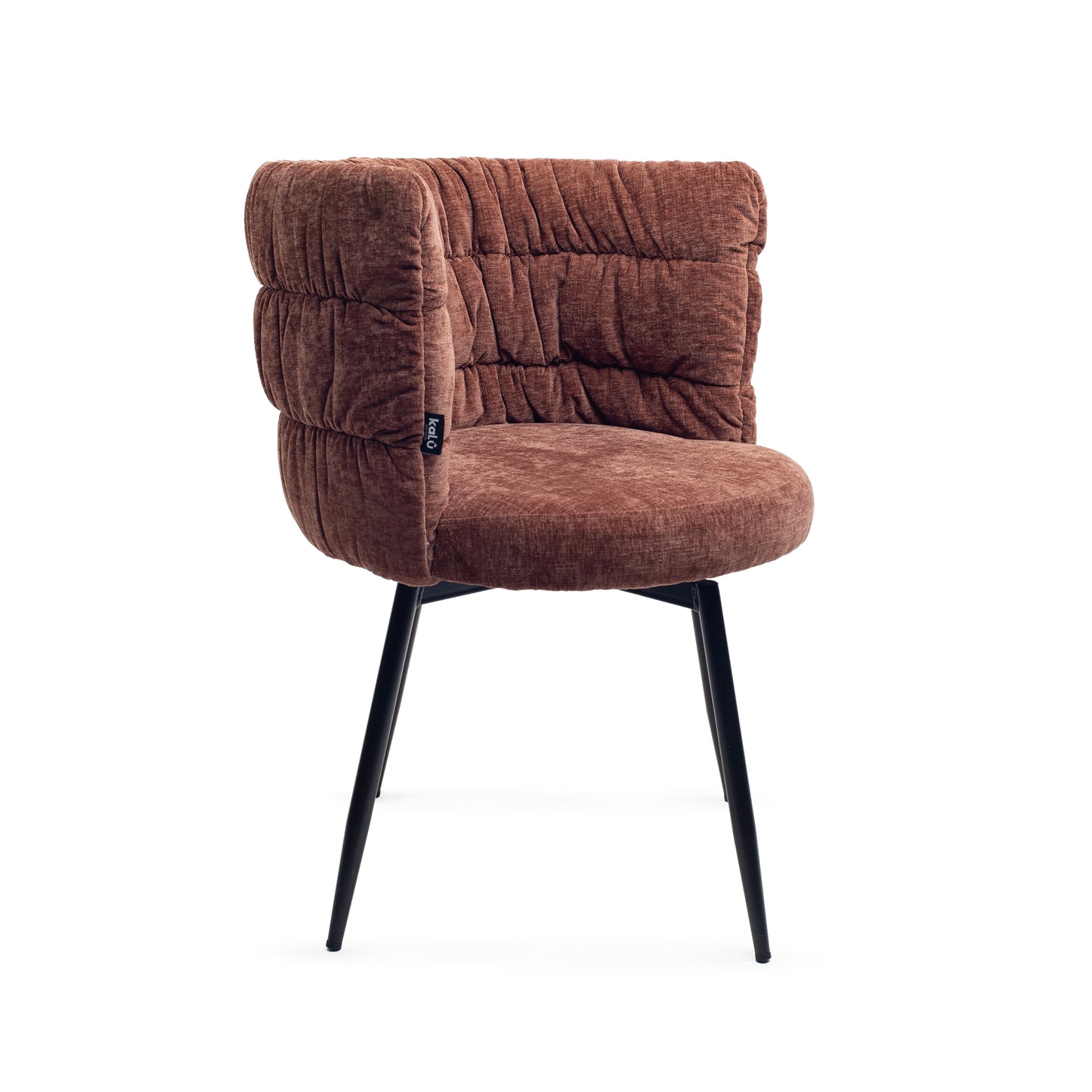 Bronte Chenille Cognac Dining Chair 
