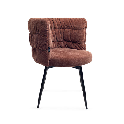 Bronte Chenille Cognac Dining Chair 