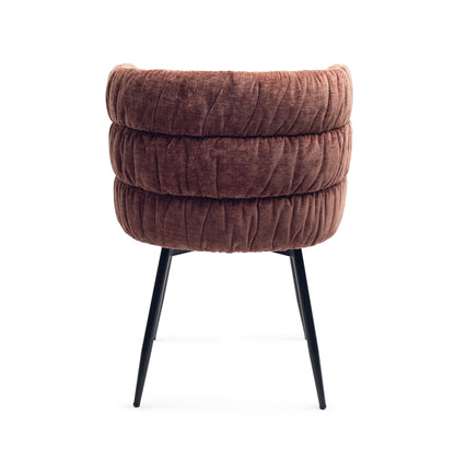Bronte Chenille Cognac Dining Chair 