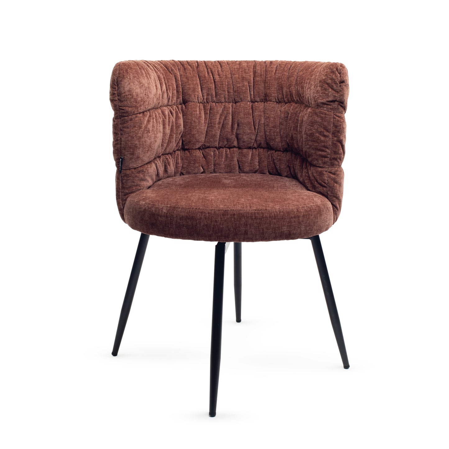 Bronte Chenille Cognac Dining Chair 