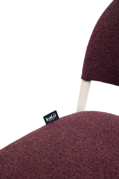 Deep Plum Dining Chair With Cream Frame