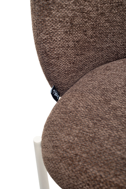 Espresso Brown Dining Chair With Cream Frame