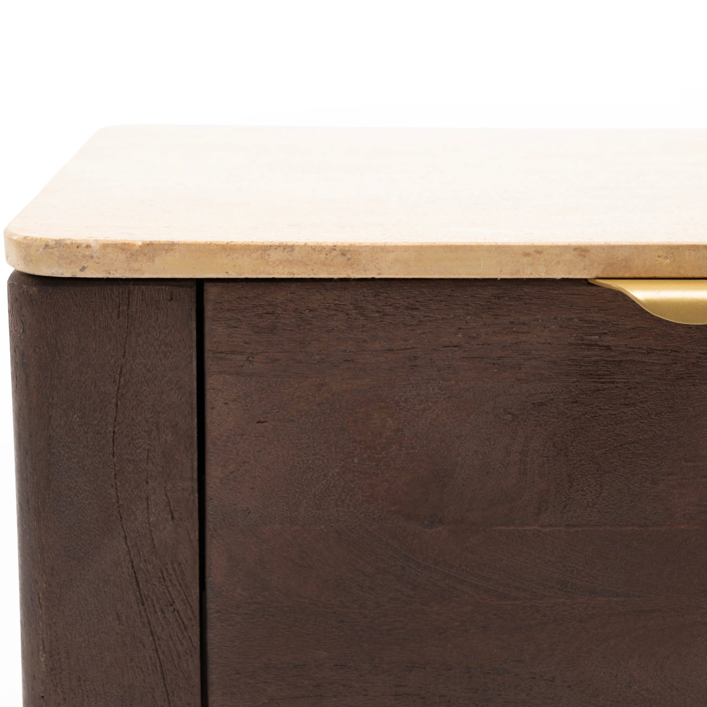 Kara Stone Wood  50CM Bedside Table