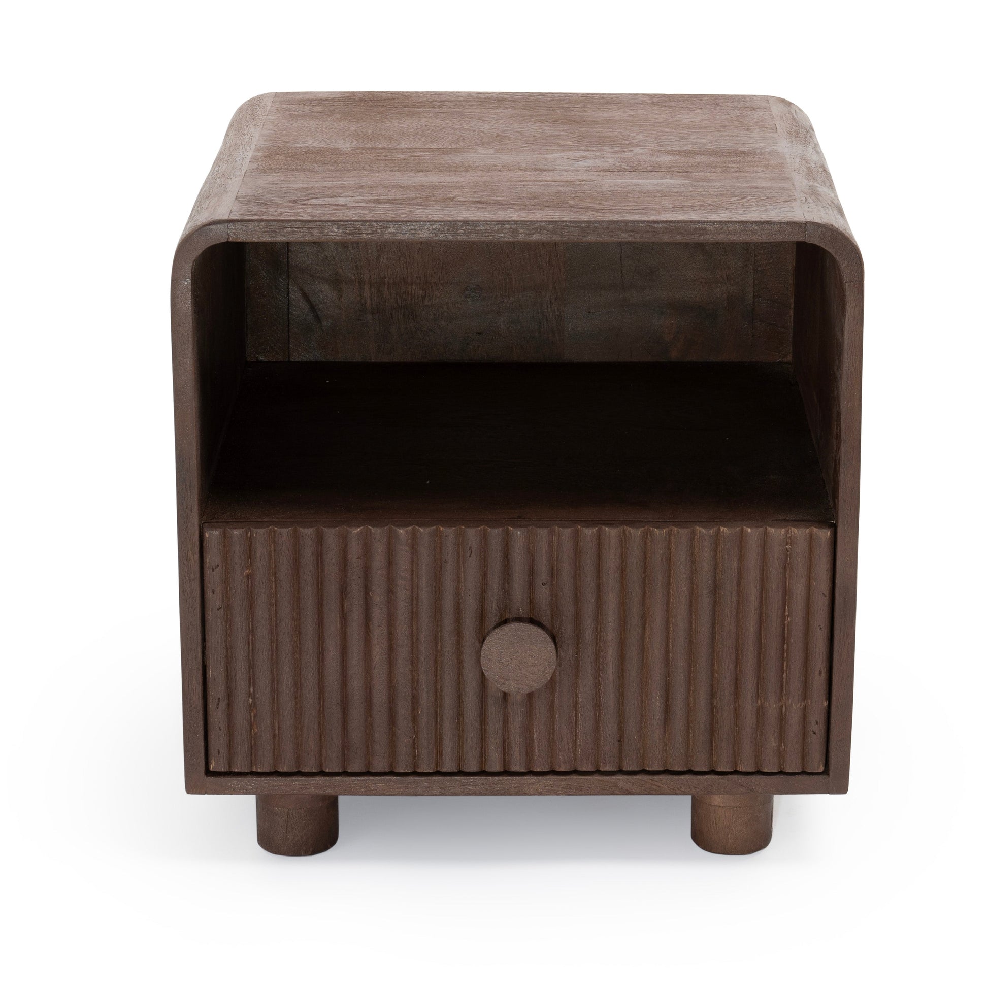 Solid walnut bedside table