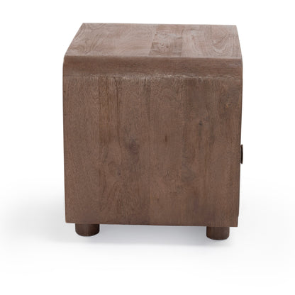 Solid walnut bedside table