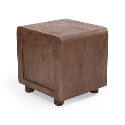 Solid walnut bedside table