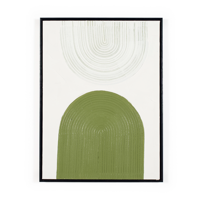 green and cream artwork