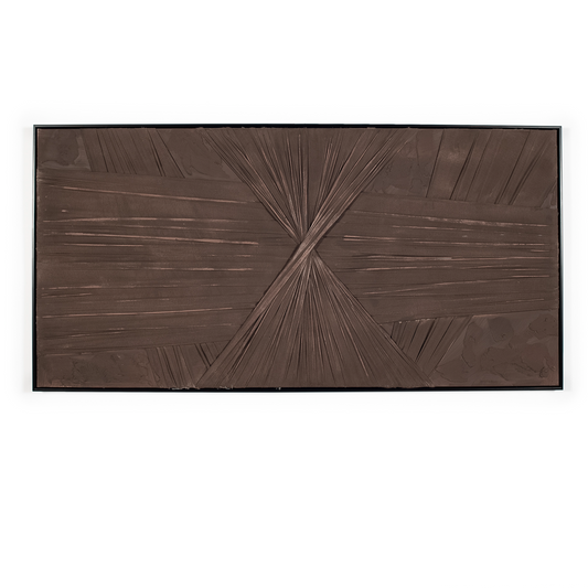 Large chocolate fabric artwork