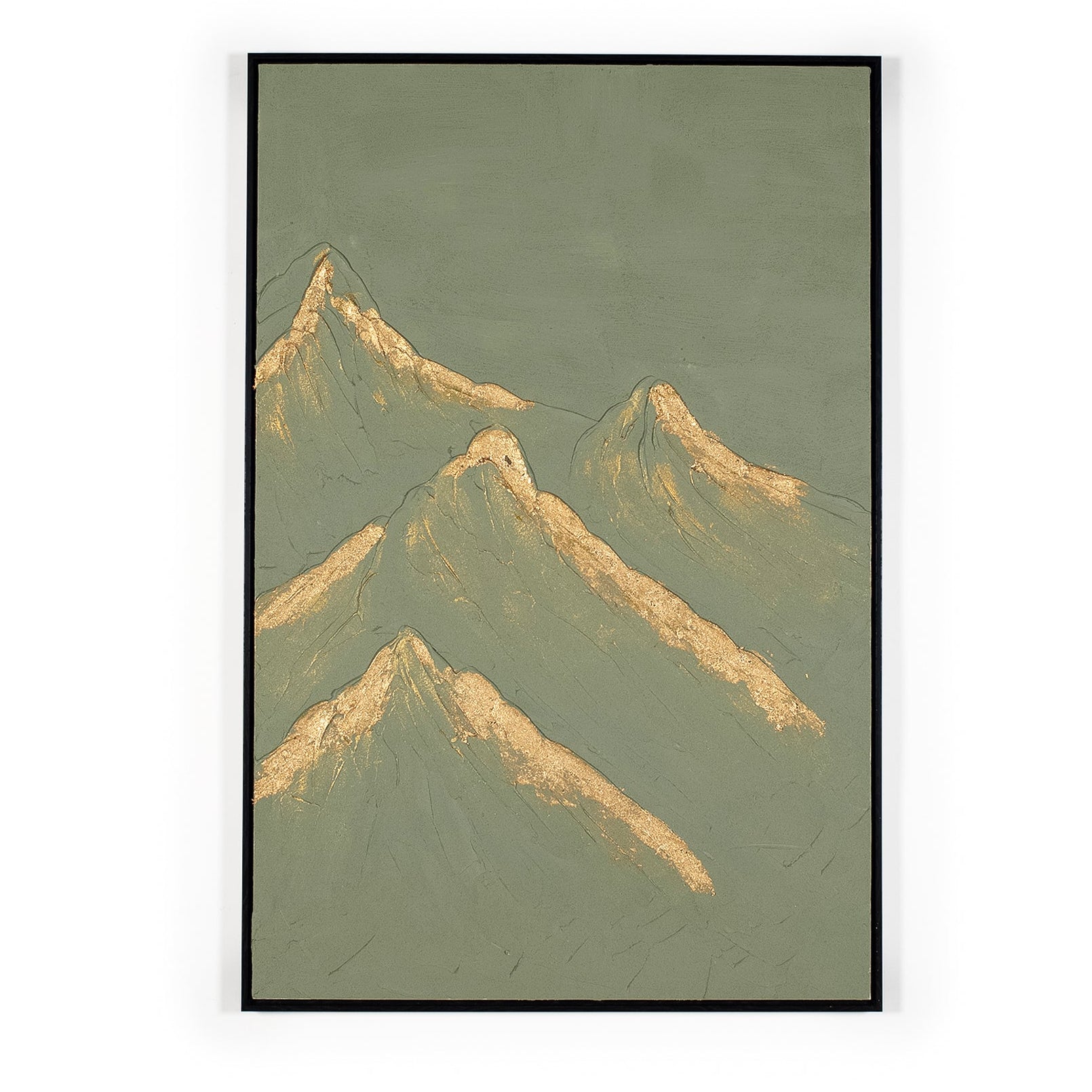 green and gold 3D artwork